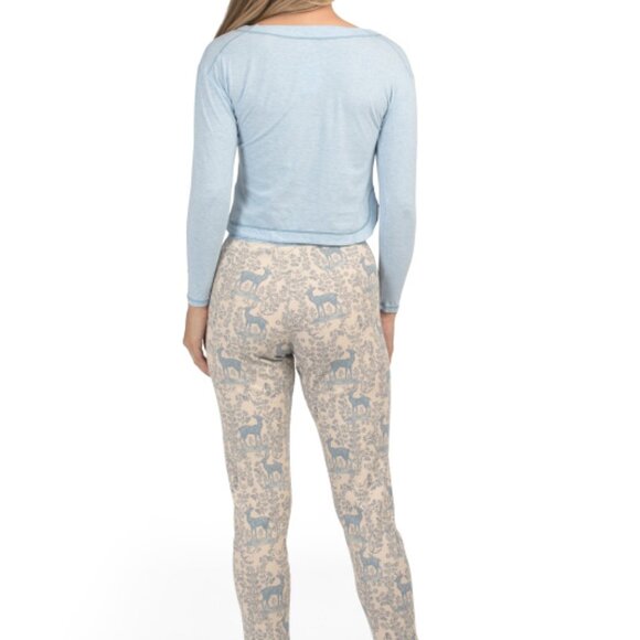 NEW FREE PEOPLE 2pc Chill Evening Pajamas Set  in Snow for women 1125 3s2 - Picture 3 of 5